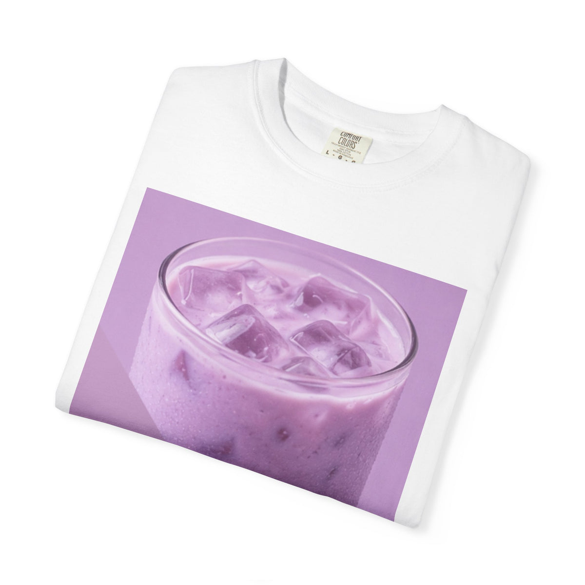 Taro Milk Graphic T-Shirt — Purple Aesthetic Boba Tee