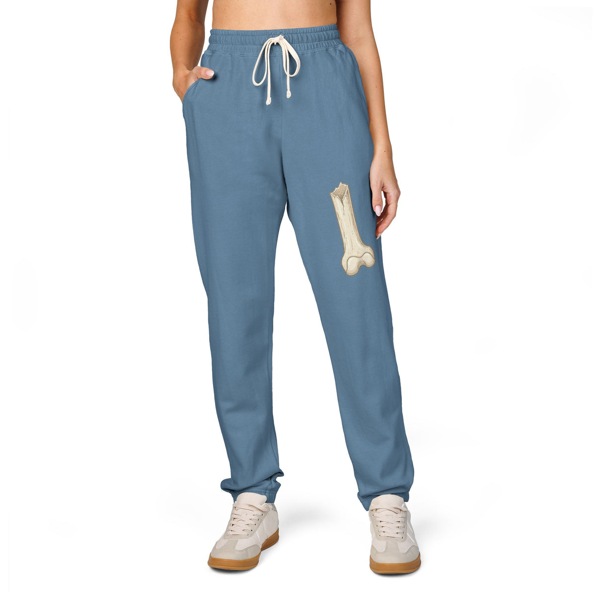 Fleece Sweatpants with Bone Patch — Casual Lounge Joggers