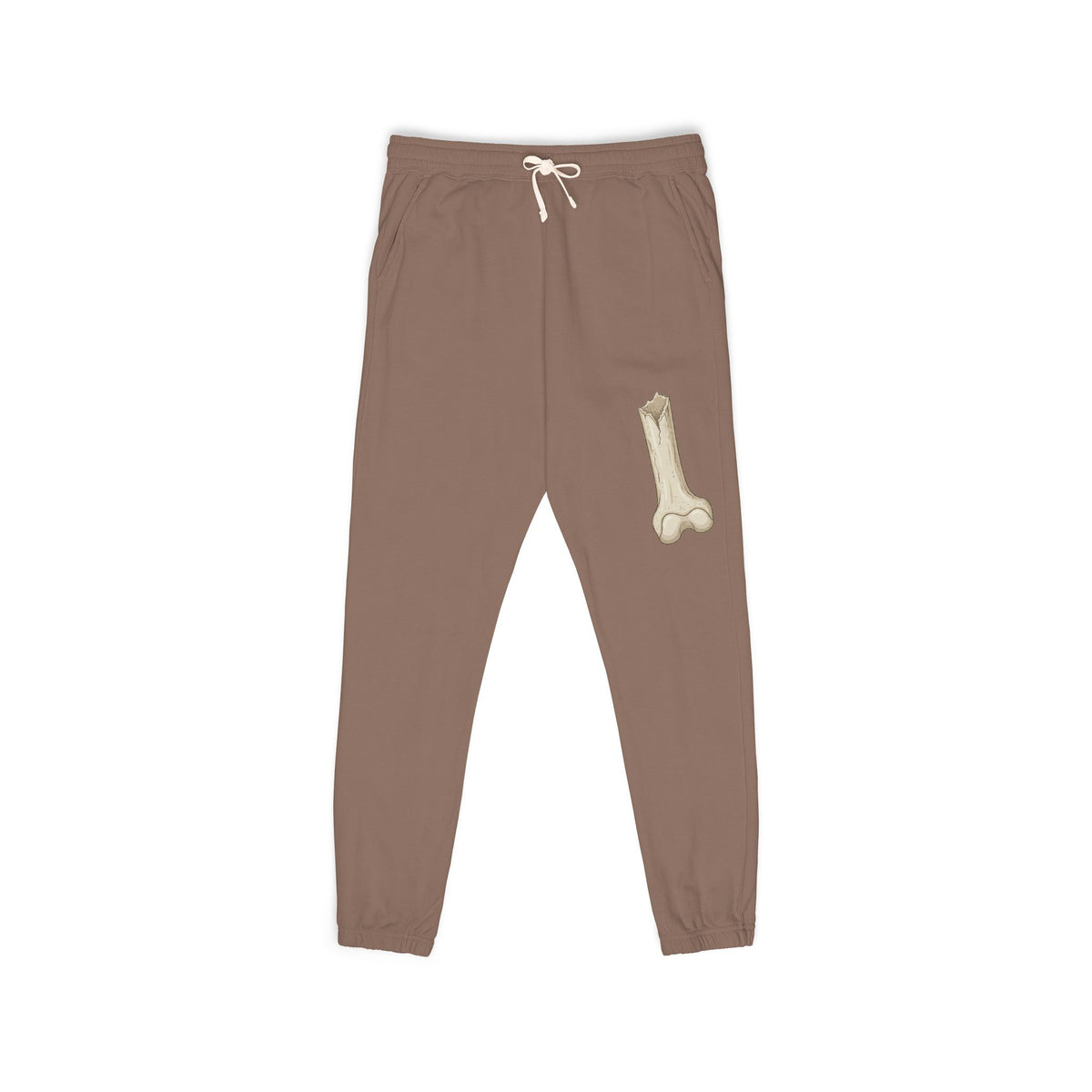 Fleece Sweatpants with Bone Patch — Casual Lounge Joggers