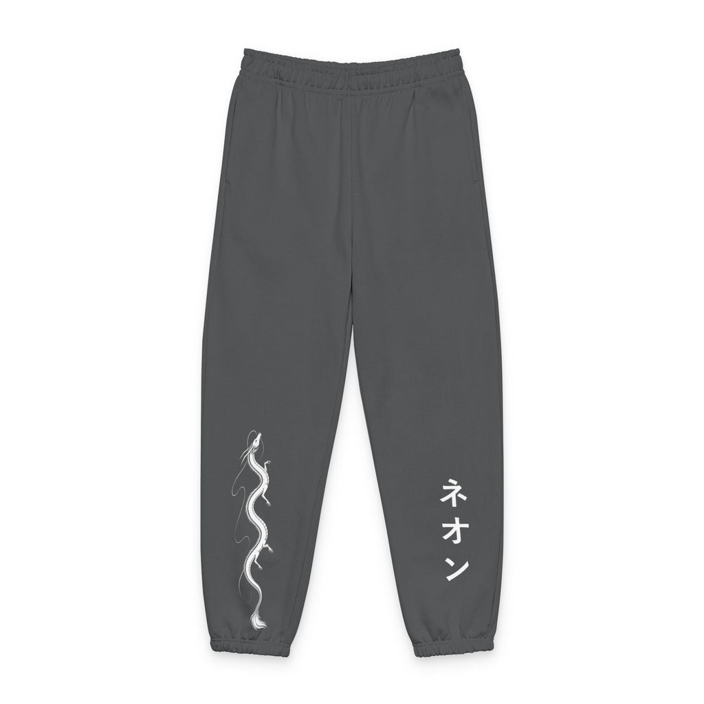 River spirit Graphic Sweatpants with Japanese 'ネオン' Text — Streetwear Joggers