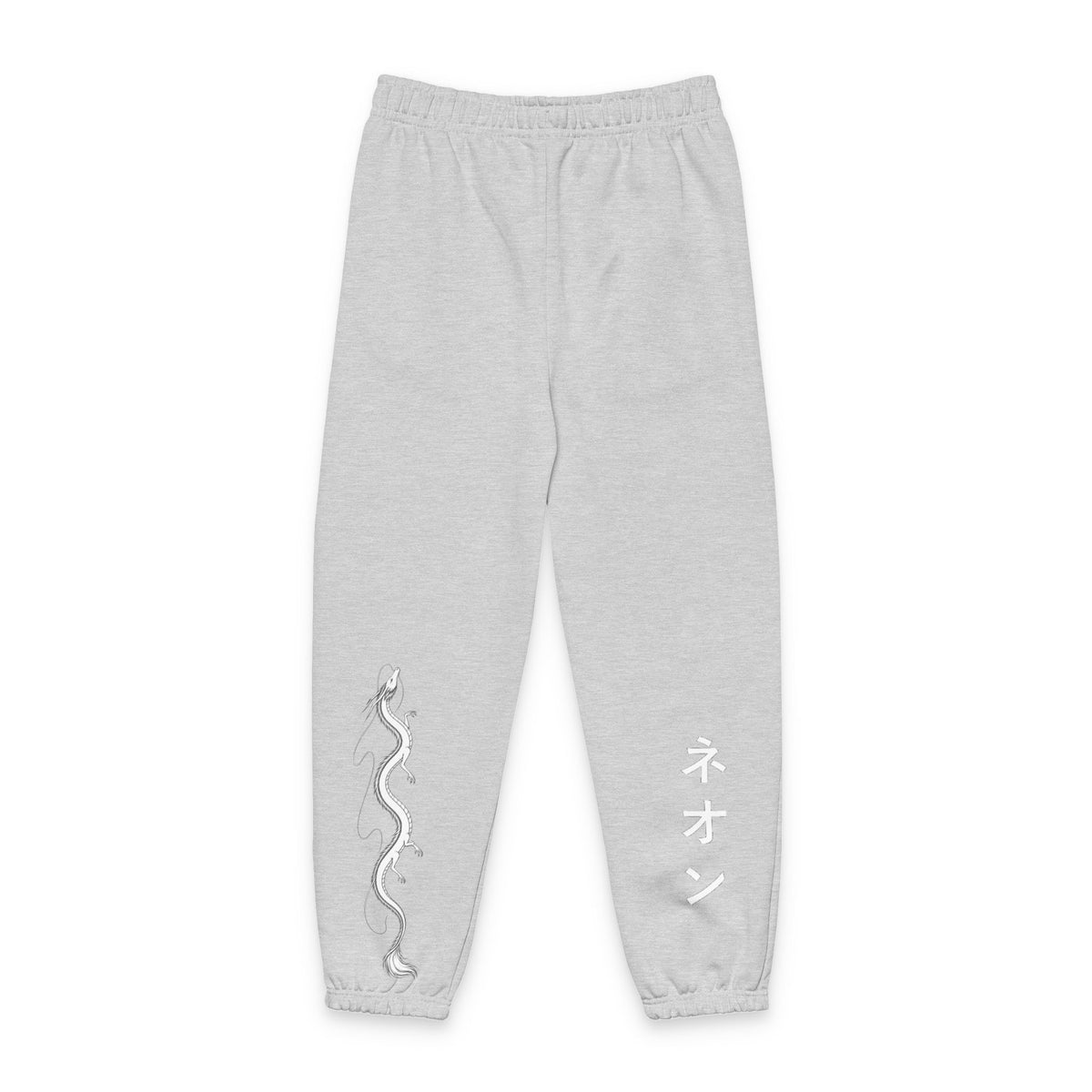 River spirit Graphic Sweatpants with Japanese 'ネオン' Text — Streetwear Joggers