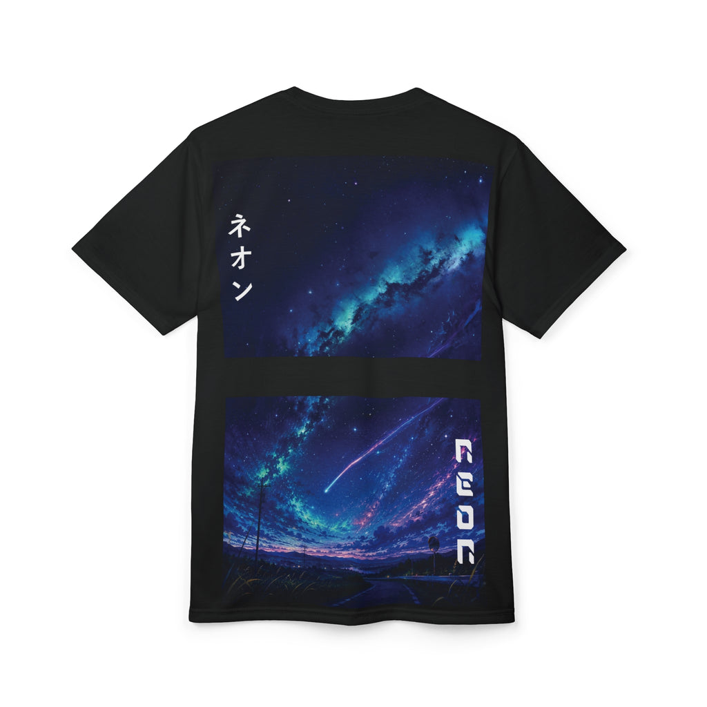 Neon Night Sky Meteor Shower Tee