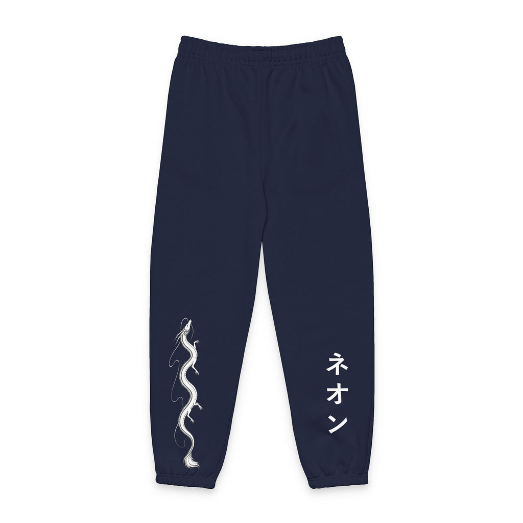 River spirit Graphic Sweatpants with Japanese 'ネオン' Text — Streetwear Joggers