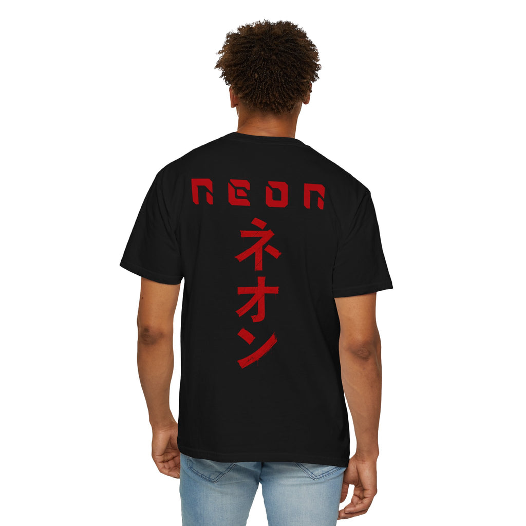 Neon T-Shirt — Retro Cyberpunk Graphic Tee with Japanese 'ネオン' Text