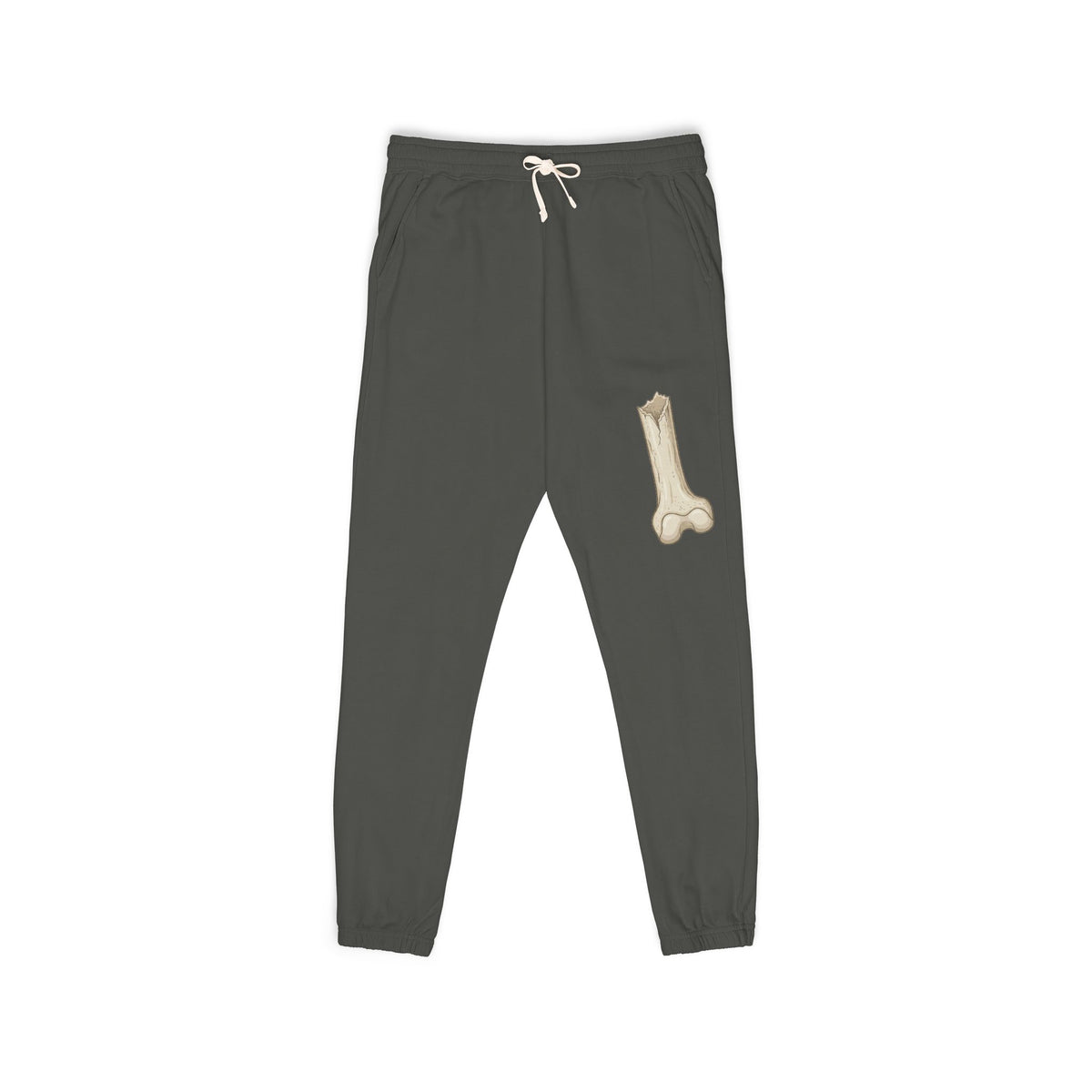 Fleece Sweatpants with Bone Patch — Casual Lounge Joggers