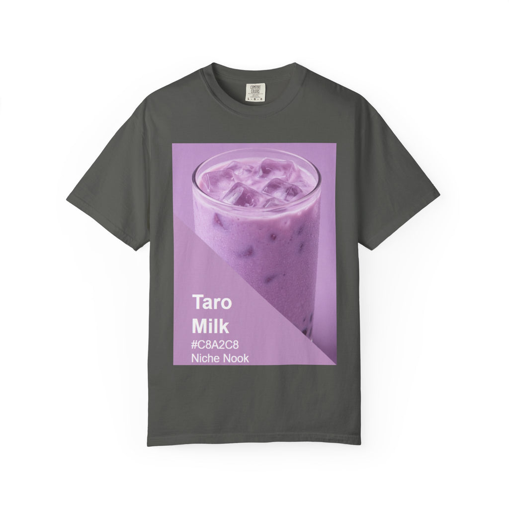Taro Milk Graphic T-Shirt — Purple Aesthetic Boba Tee