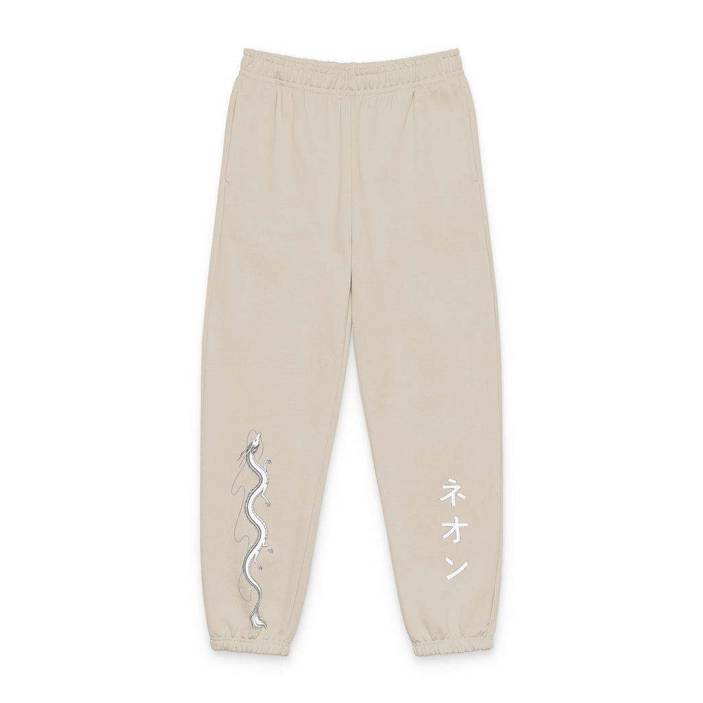 River spirit Graphic Sweatpants with Japanese 'ネオン' Text — Streetwear Joggers