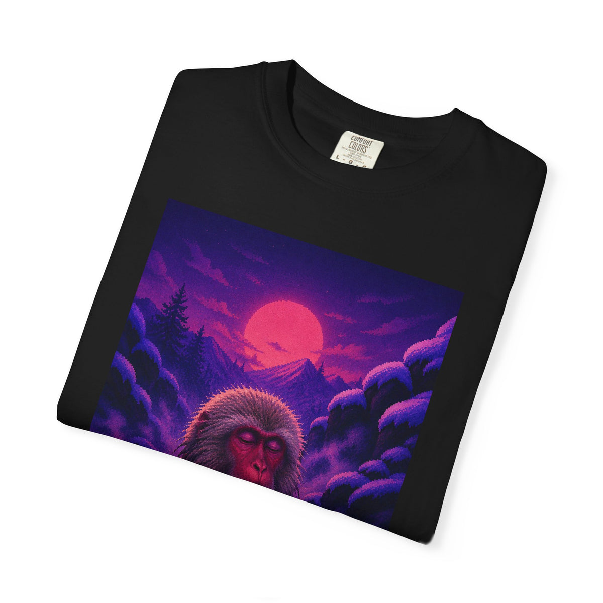 Neon Monkey Tee — Retro Japanese Vaporwave Graphic T-Shirt