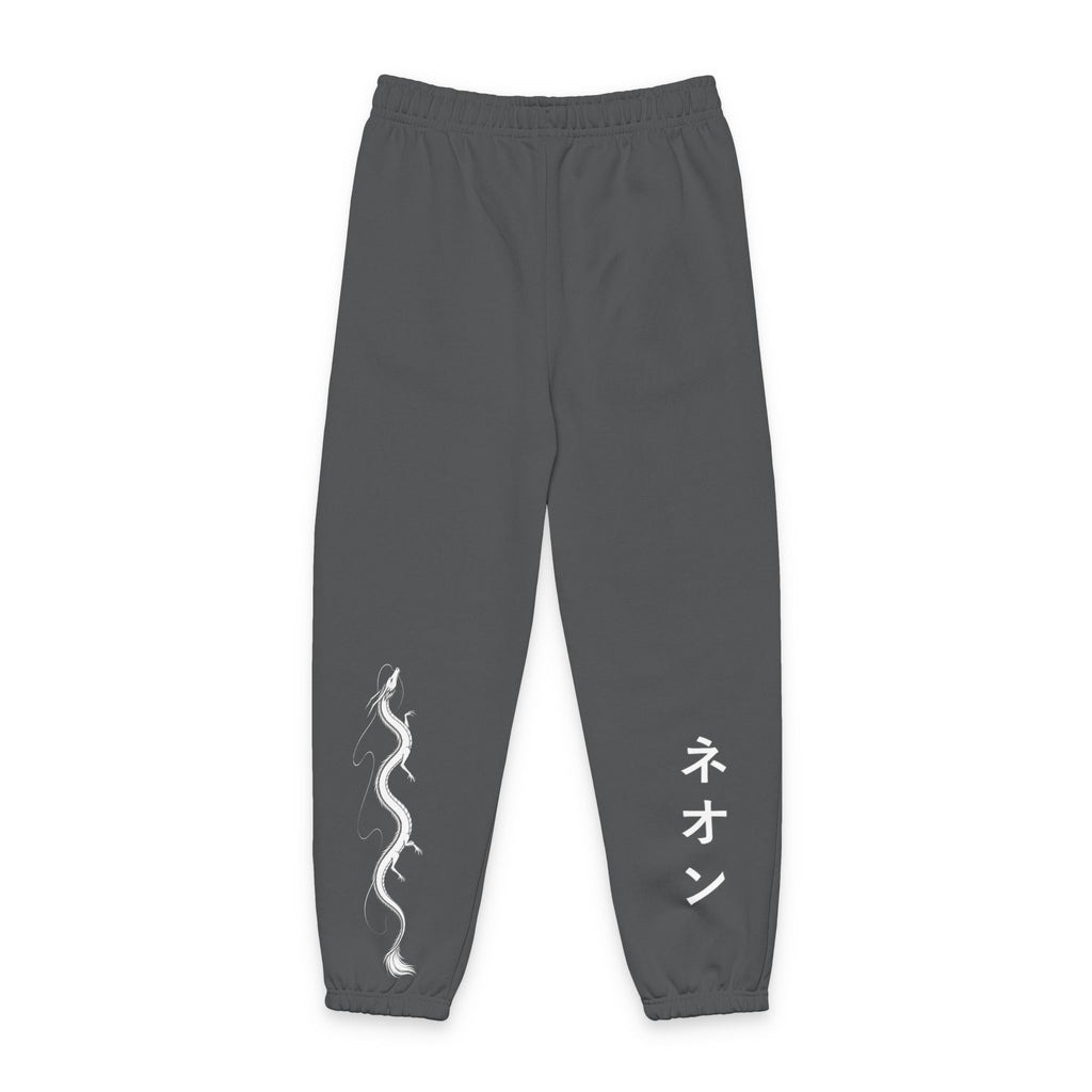 River spirit Graphic Sweatpants with Japanese 'ネオン' Text — Streetwear Joggers