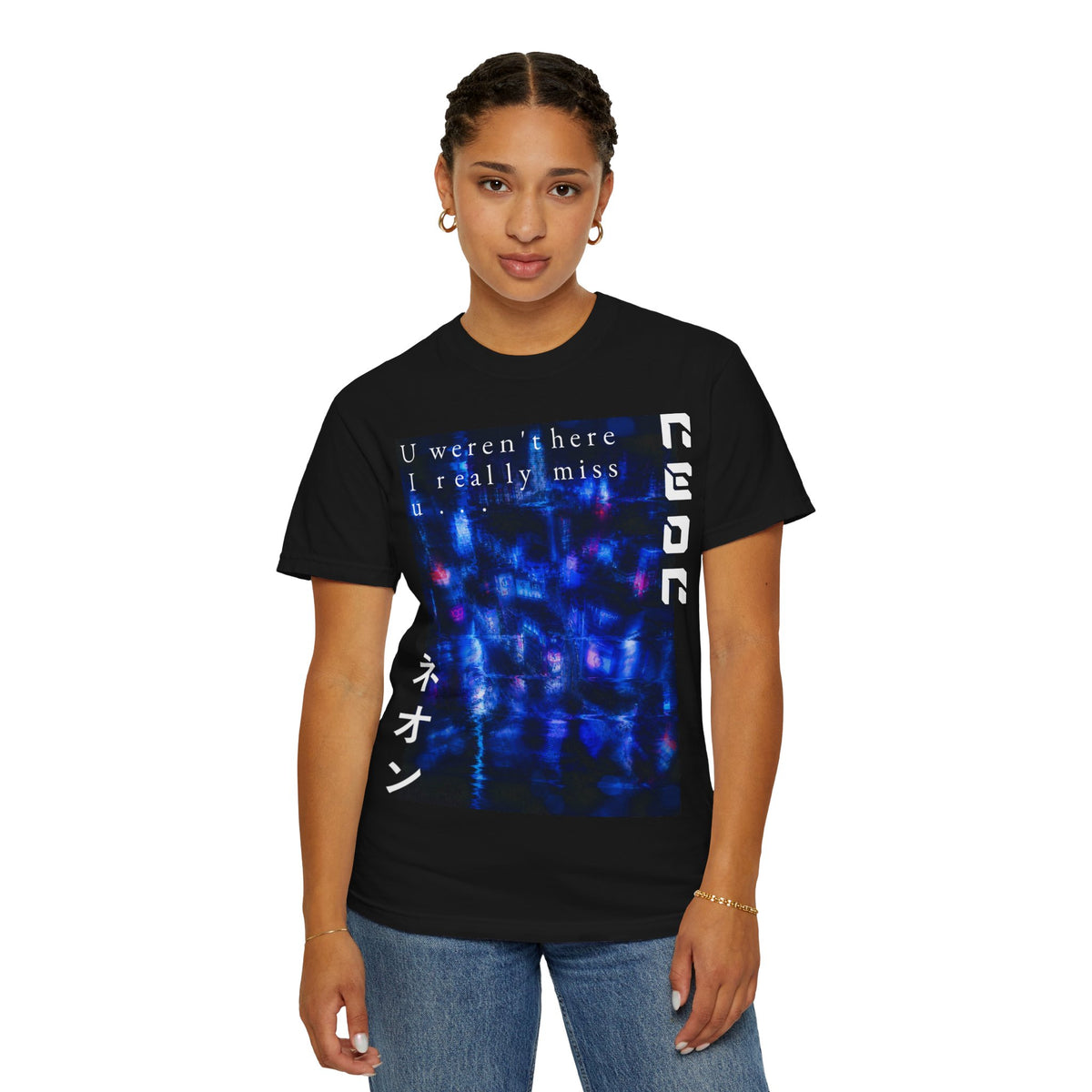 NEON Shibuya T-Shirt — "U weren't here I rlly miss u..." Vaporwave Tee