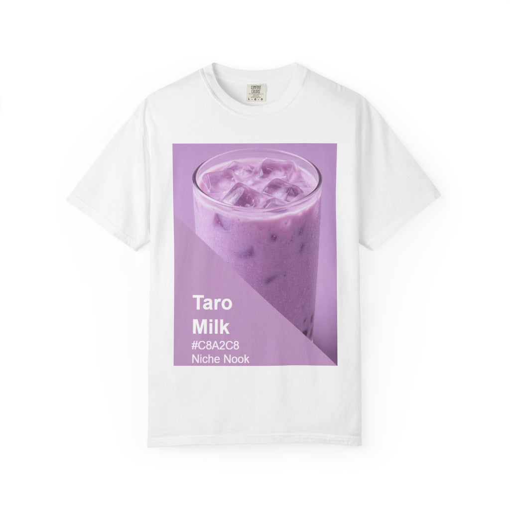 Taro Milk Graphic T-Shirt — Purple Aesthetic Boba Tee