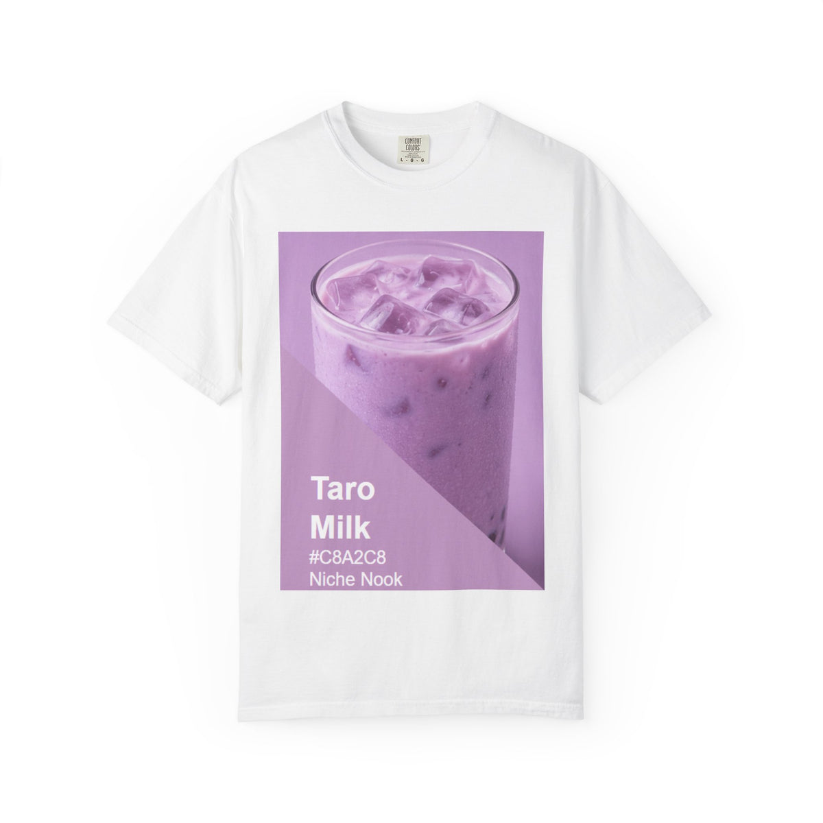 Taro Milk Graphic T-Shirt — Purple Aesthetic Boba Tee