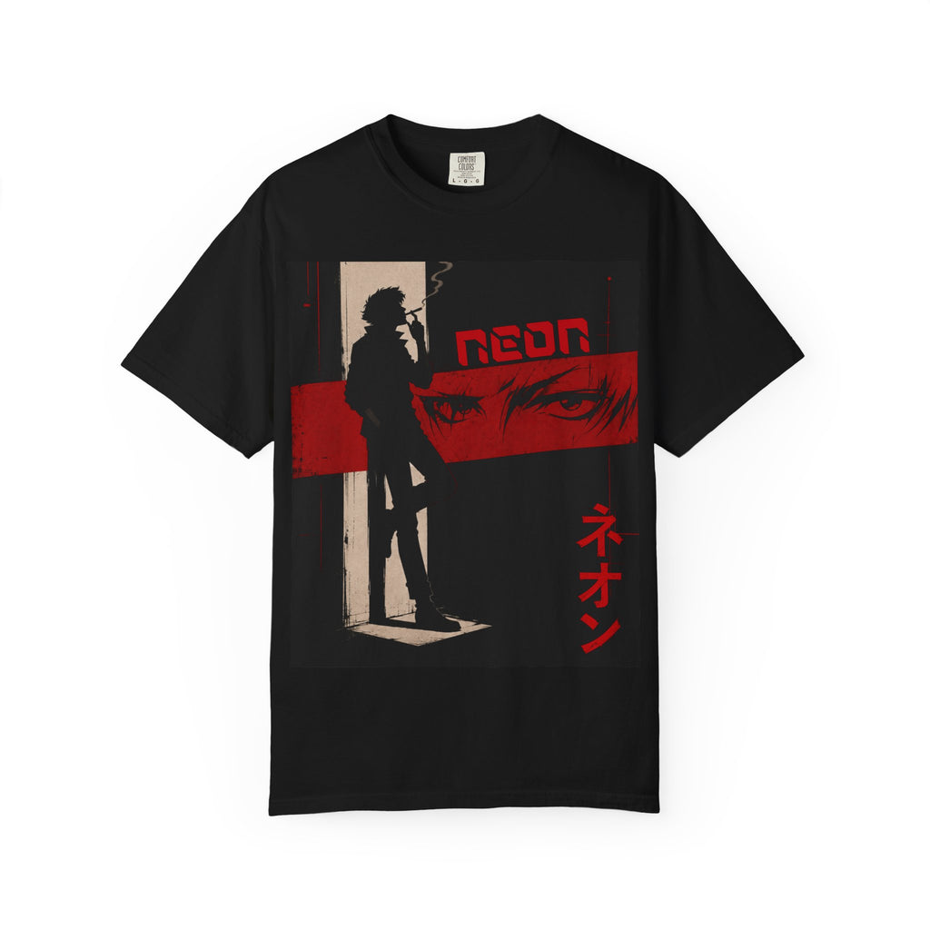 Neon T-Shirt — Retro Cyberpunk Graphic Tee with Japanese 'ネオン' Text
