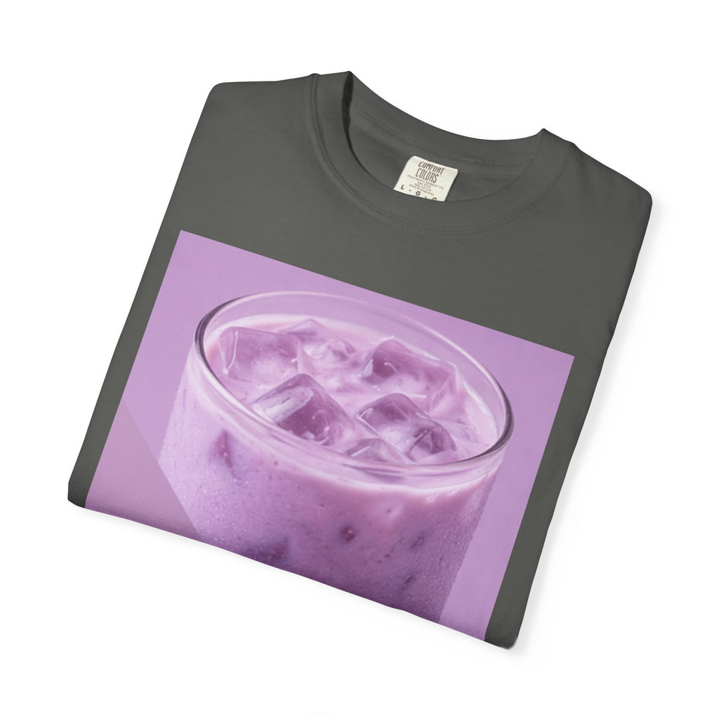 Taro Milk Graphic T-Shirt — Purple Aesthetic Boba Tee