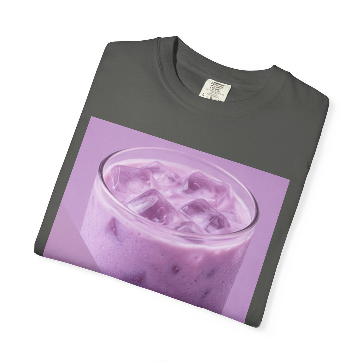 Taro Milk Graphic T-Shirt — Purple Aesthetic Boba Tee