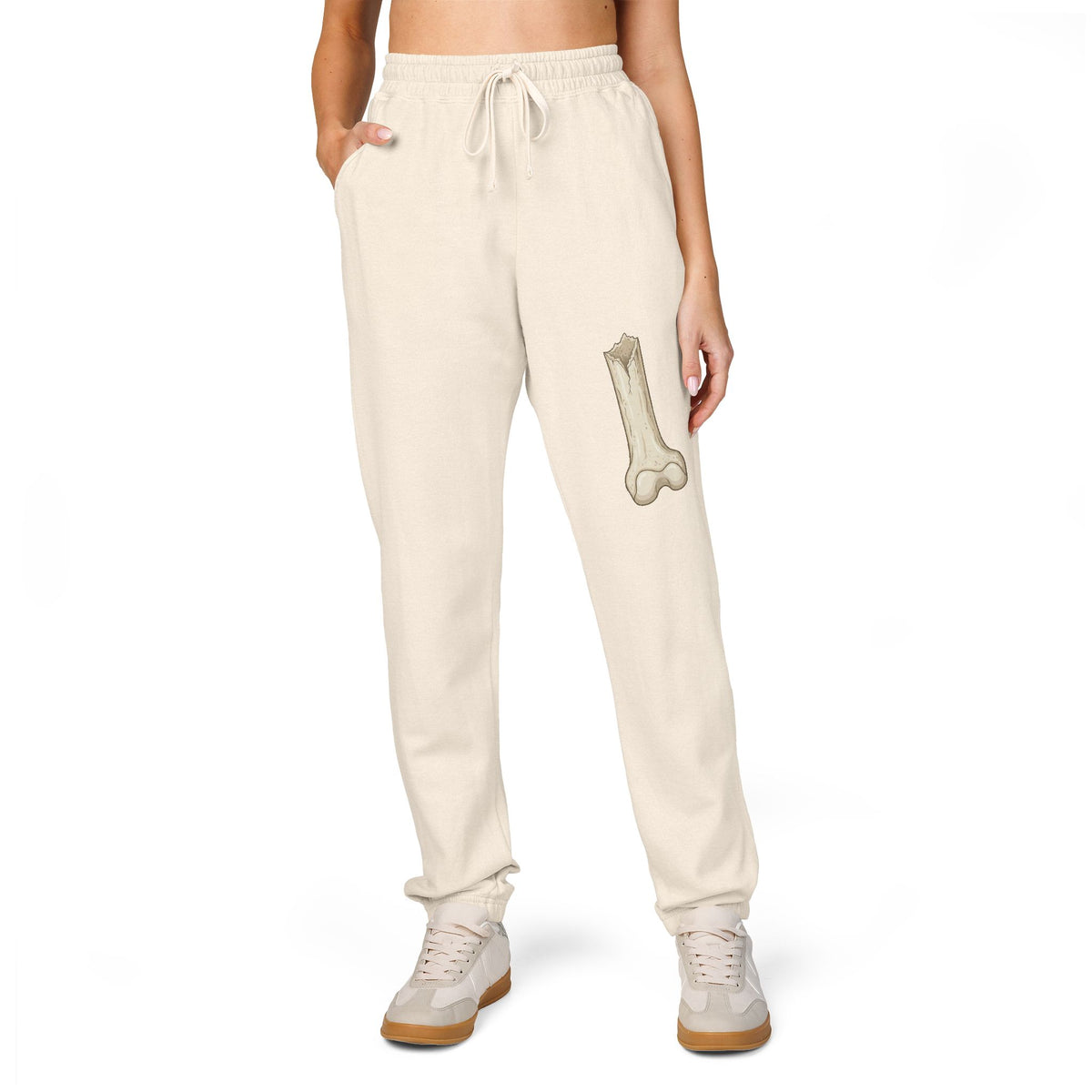 Fleece Sweatpants with Bone Patch — Casual Lounge Joggers