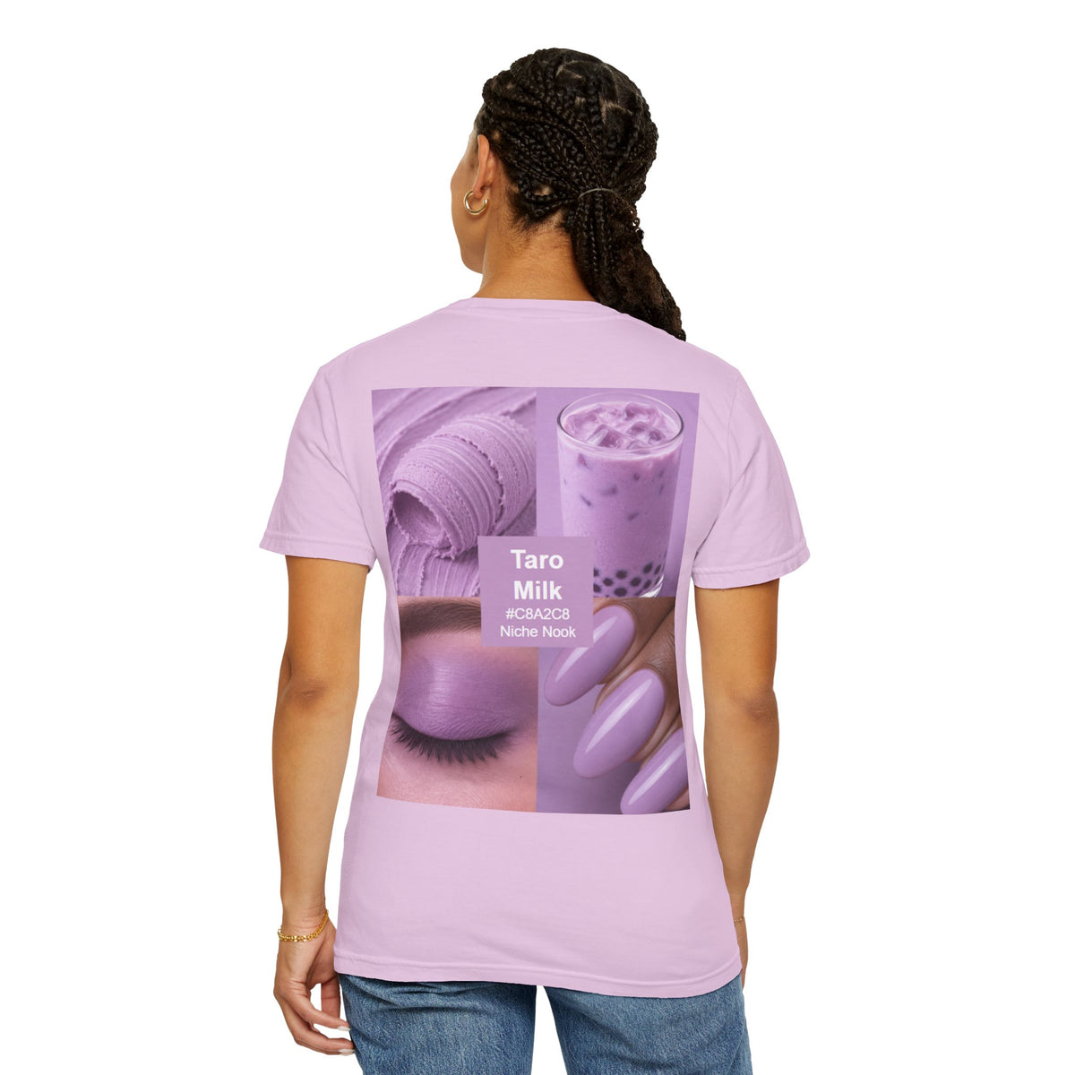 Taro Milk Graphic T-Shirt — Purple Aesthetic Boba Tee