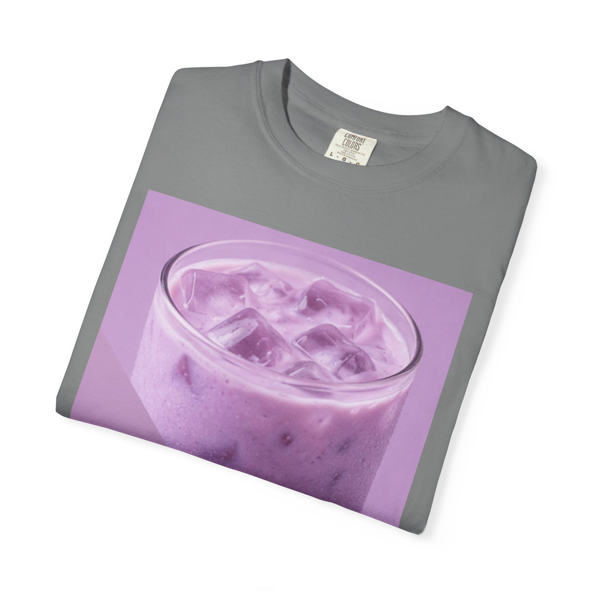 Taro Milk Graphic T-Shirt — Purple Aesthetic Boba Tee