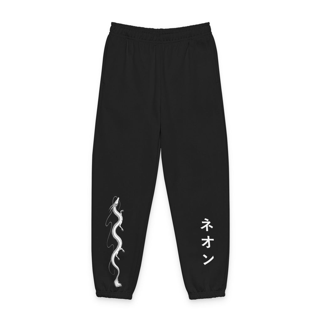 River spirit Graphic Sweatpants with Japanese 'ネオン' Text — Streetwear Joggers