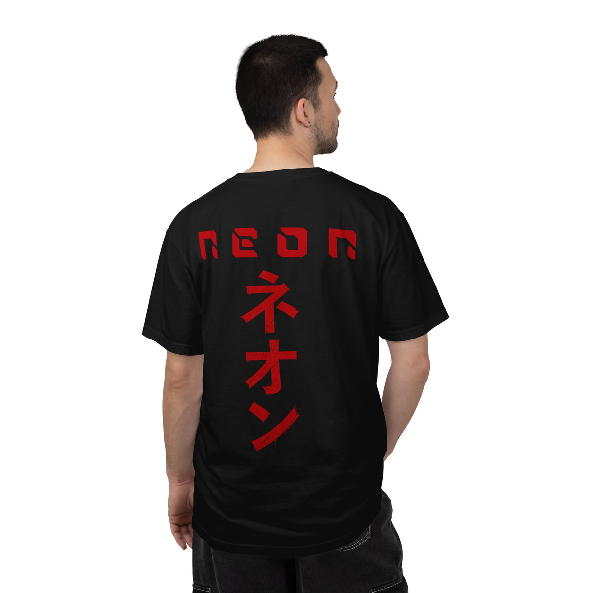 Neon T-Shirt — Retro Cyberpunk Graphic Tee with Japanese 'ネオン' Text