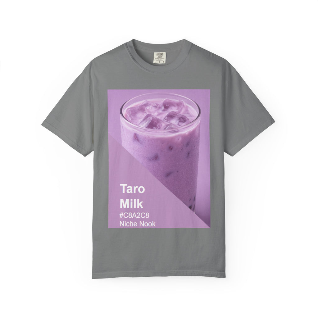 Taro Milk Graphic T-Shirt — Purple Aesthetic Boba Tee