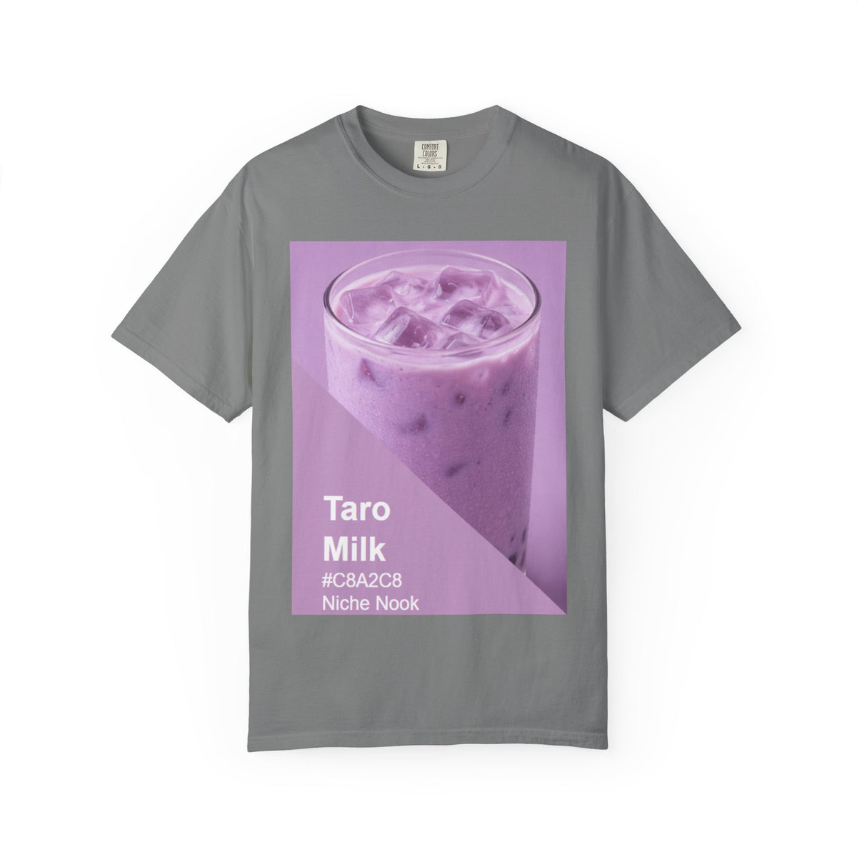 Taro Milk Graphic T-Shirt — Purple Aesthetic Boba Tee