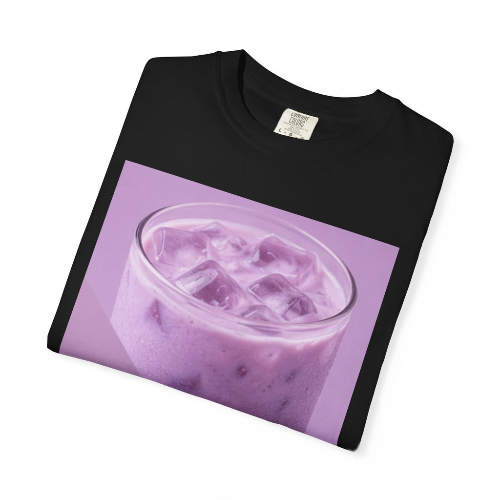 Taro Milk Graphic T-Shirt — Purple Aesthetic Boba Tee