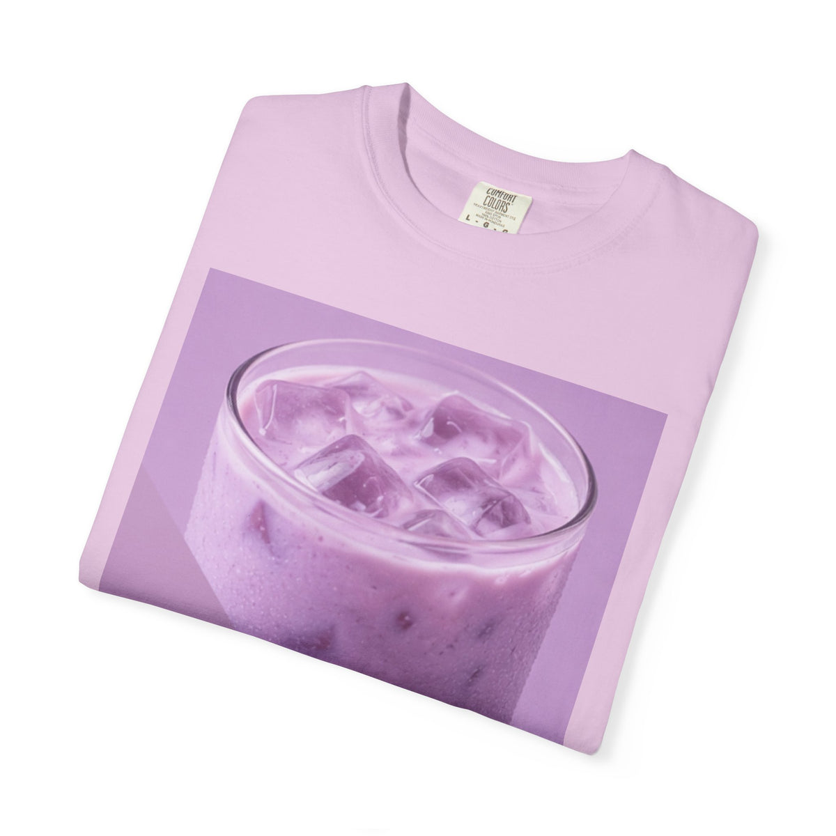Taro Milk Graphic T-Shirt — Purple Aesthetic Boba Tee