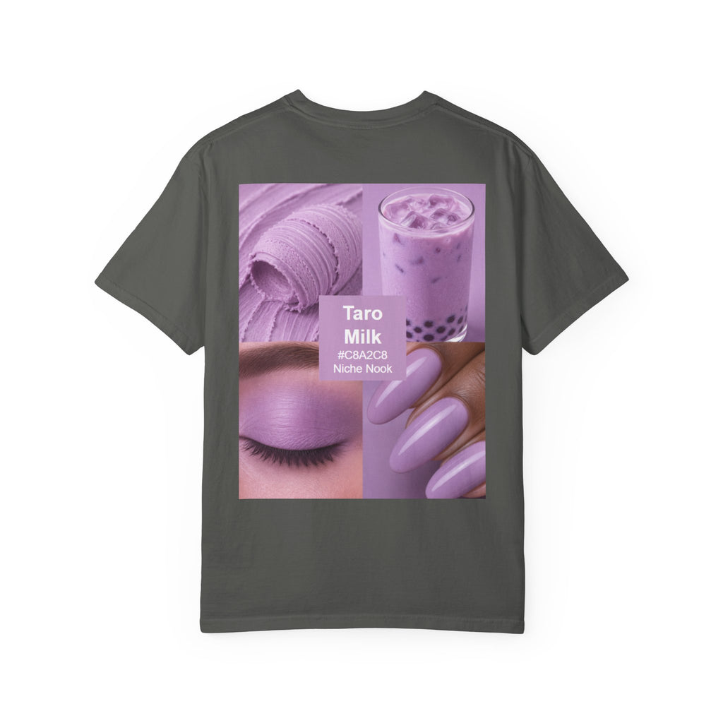 Taro Milk Graphic T-Shirt — Purple Aesthetic Boba Tee