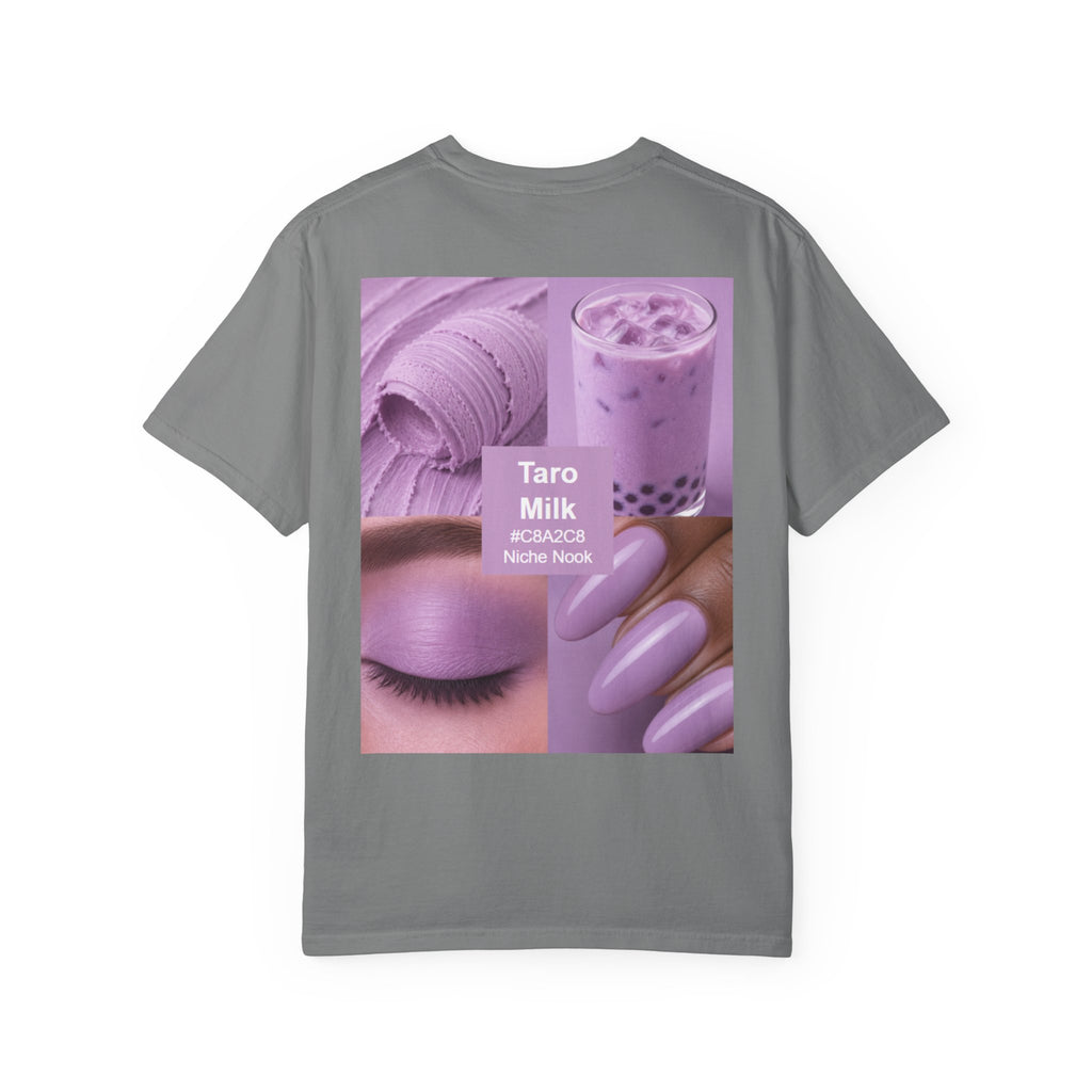 Taro Milk Graphic T-Shirt — Purple Aesthetic Boba Tee
