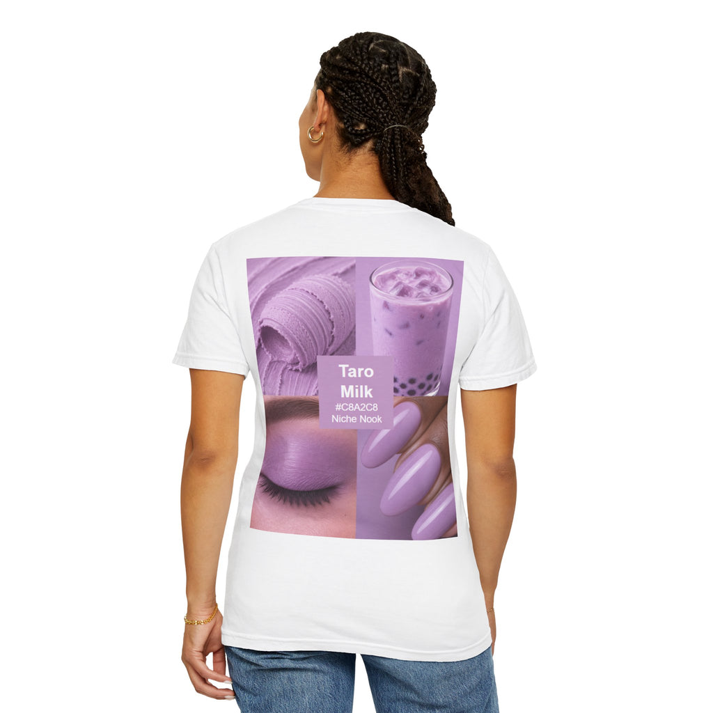 Taro Milk Graphic T-Shirt — Purple Aesthetic Boba Tee