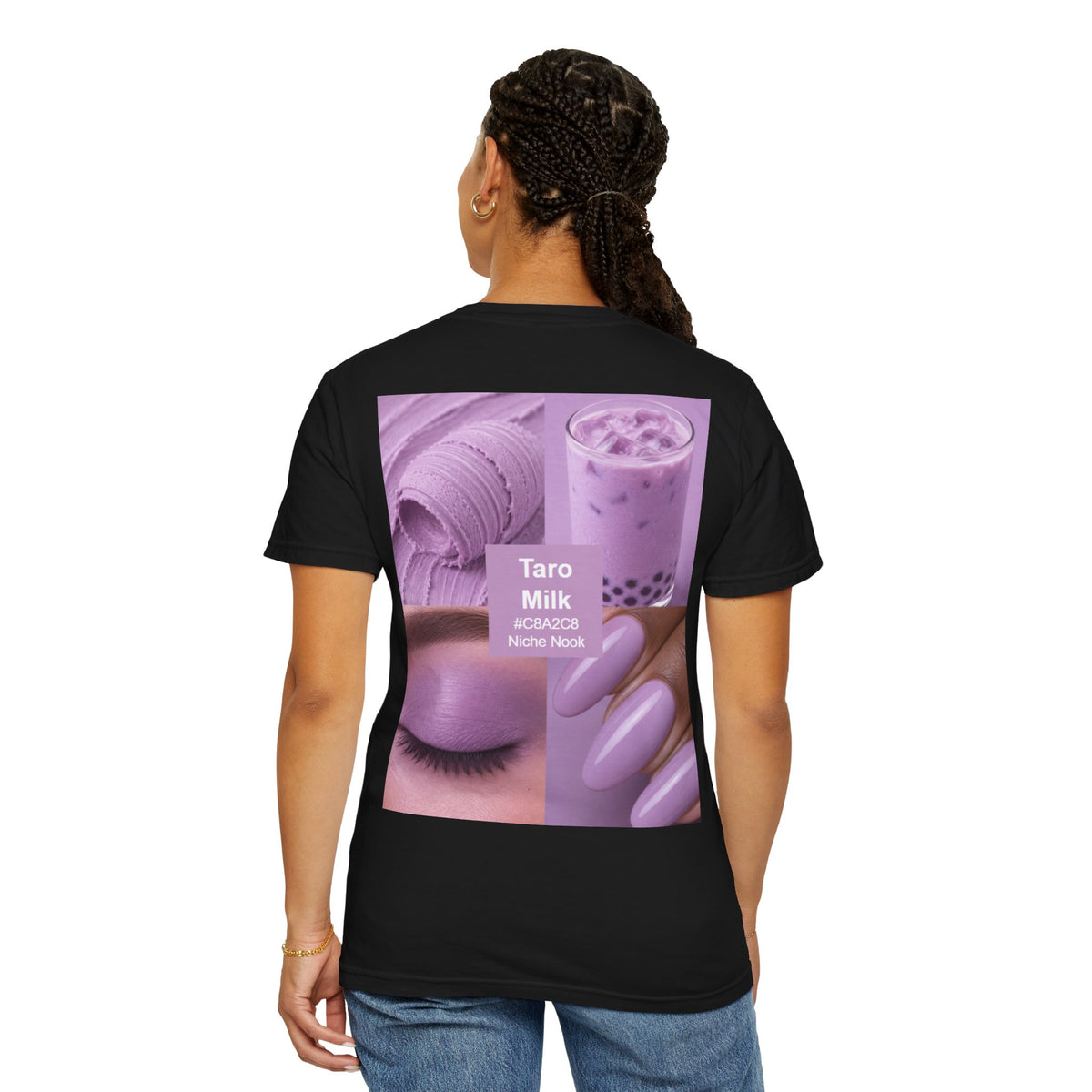 Taro Milk Graphic T-Shirt — Purple Aesthetic Boba Tee