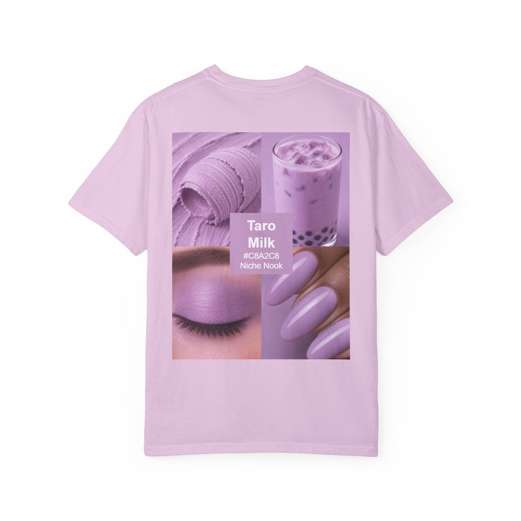 Taro Milk Graphic T-Shirt — Purple Aesthetic Boba Tee