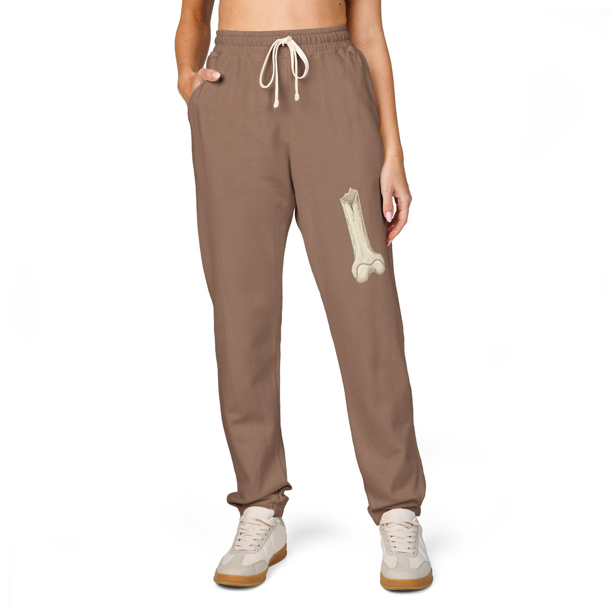 Fleece Sweatpants with Bone Patch — Casual Lounge Joggers